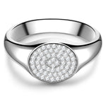 Siegelring mit Zirkonia silber