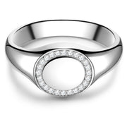 Siegelring silber mit Zirkonia