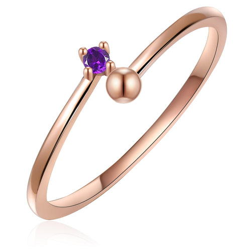 Solitärring mit Amethyst