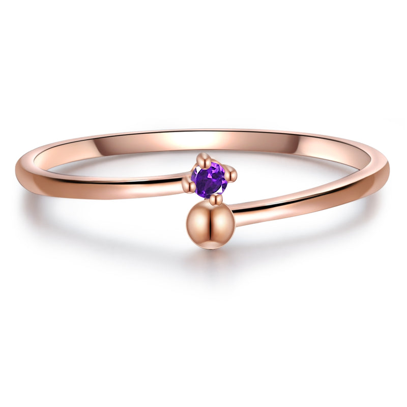 Solitärring mit Amethyst