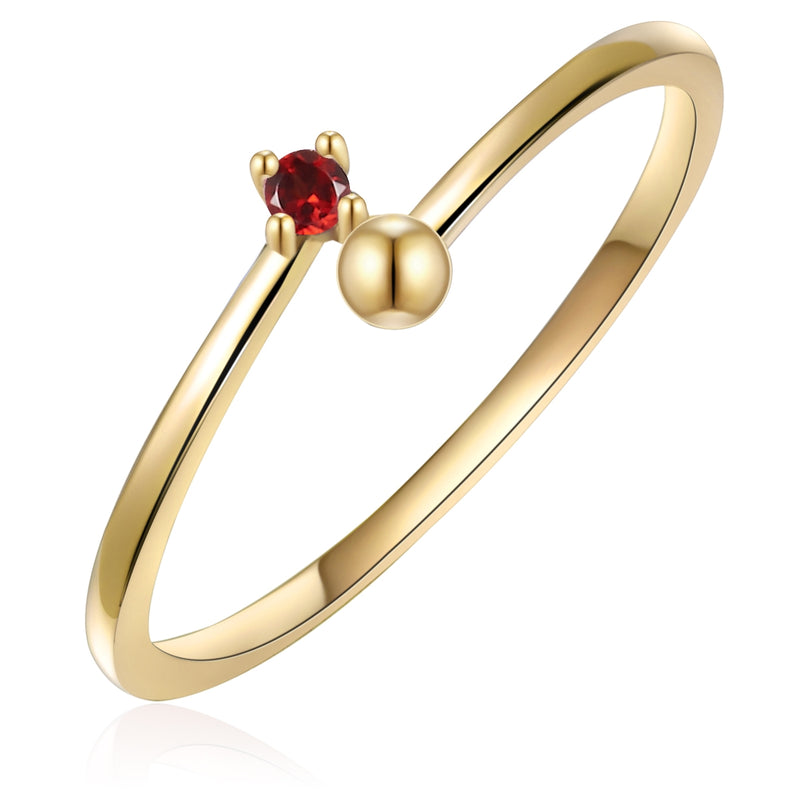 Ring mit Granat gelbgold