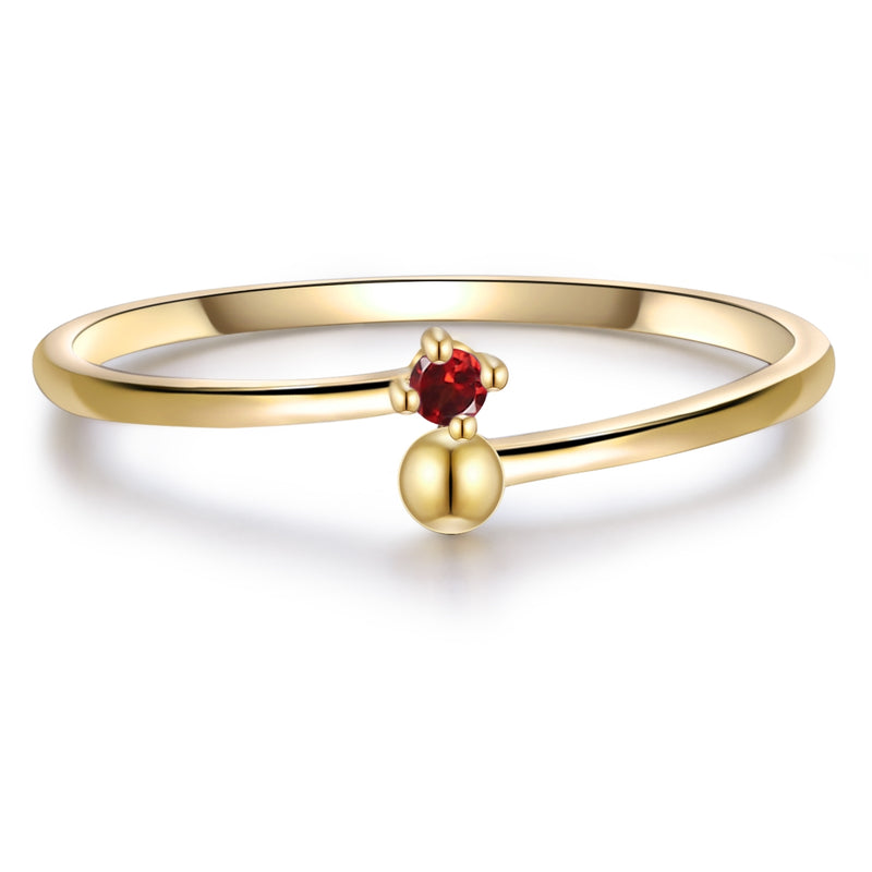 Ring mit Granat gelbgold