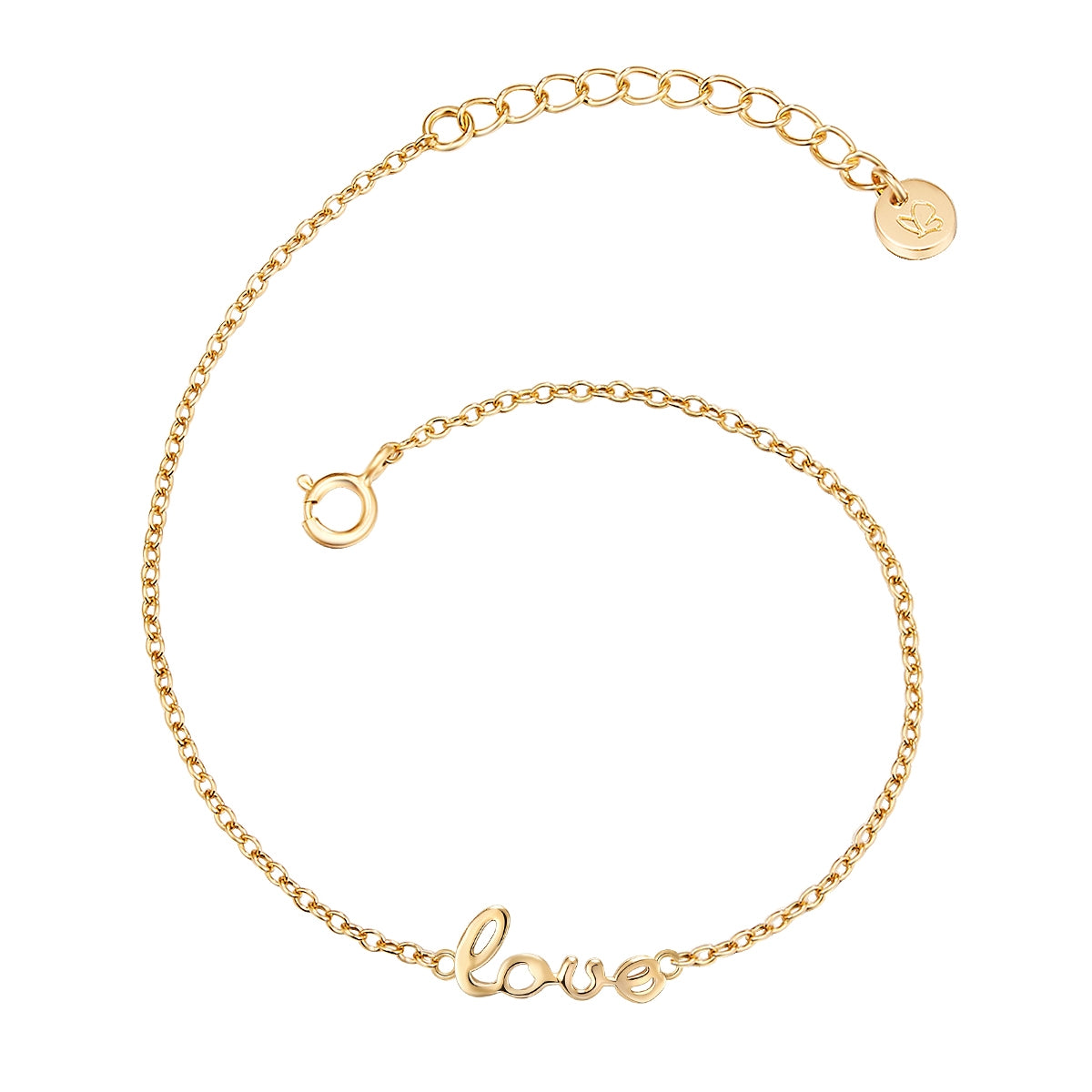 Armband love gold aus 925er Silber vergoldet