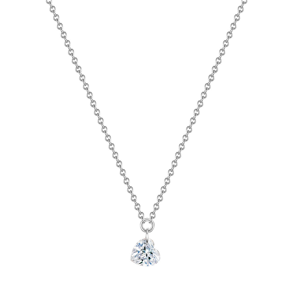 Herz Kette silber Topas aus 925er Sterling Silber
