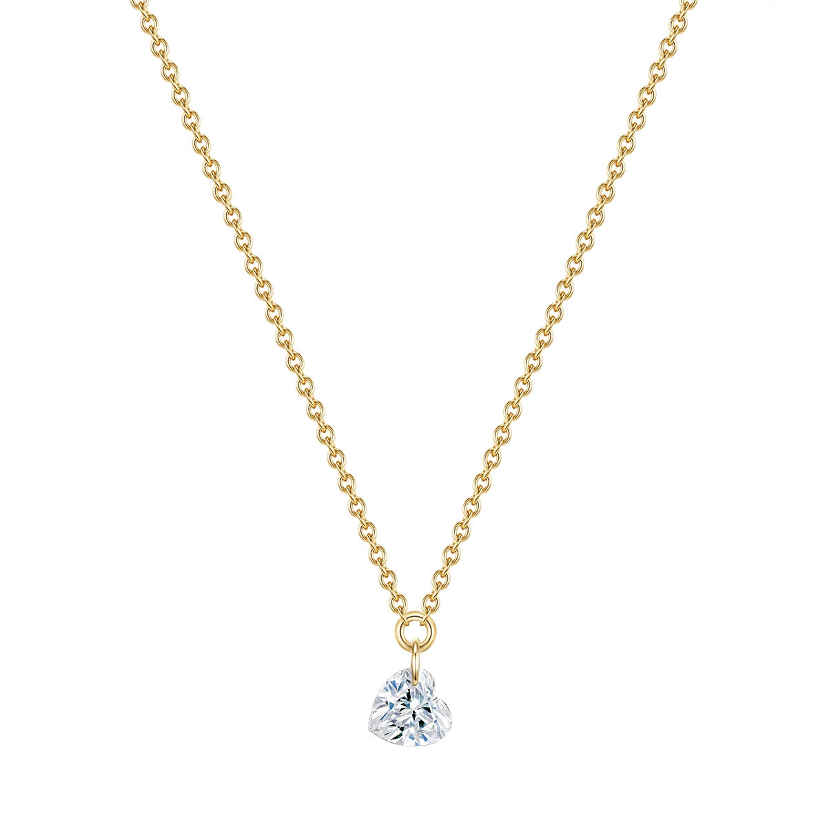 Herz Kette gold Topas
