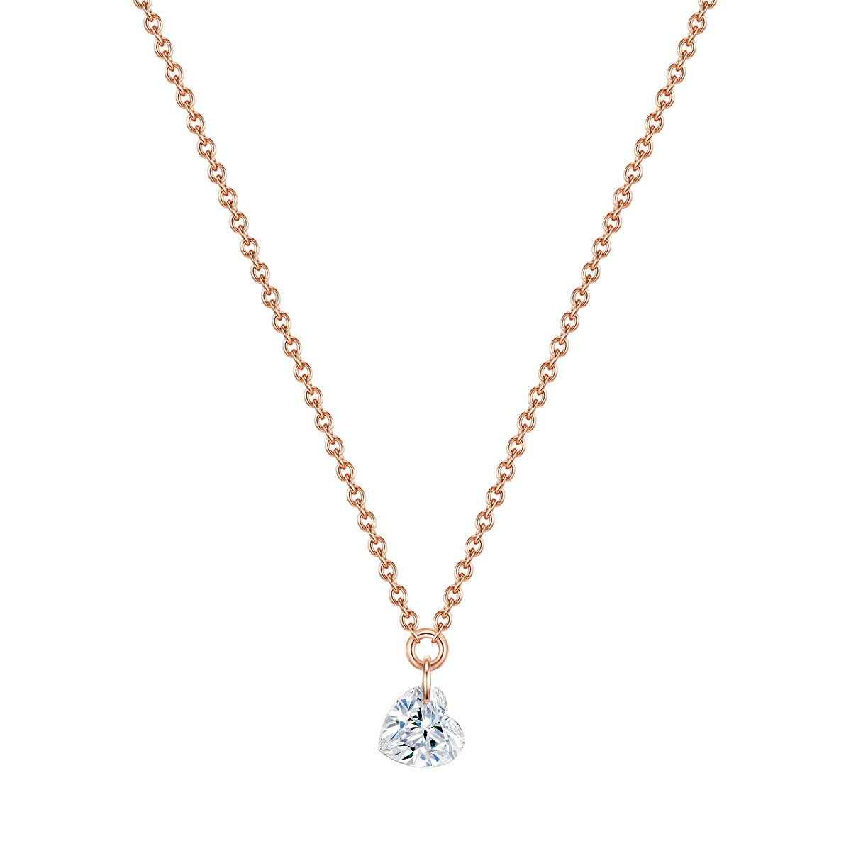 Herz Kette roségold Topas