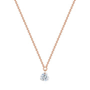 Herz Kette roségold Topas