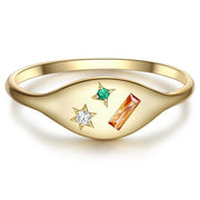 Ring mit Zirkonia gold