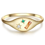 Ring mit Zirkonia gold