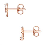 Ohrstecker roségold Stern Seepferdchen