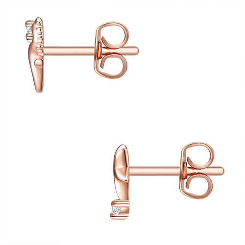 Ohrstecker roségold Stern Seepferdchen
