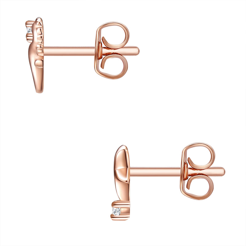 Ohrstecker roségold Stern Seepferdchen