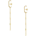 Ohrstecker gold hängend Kugeln