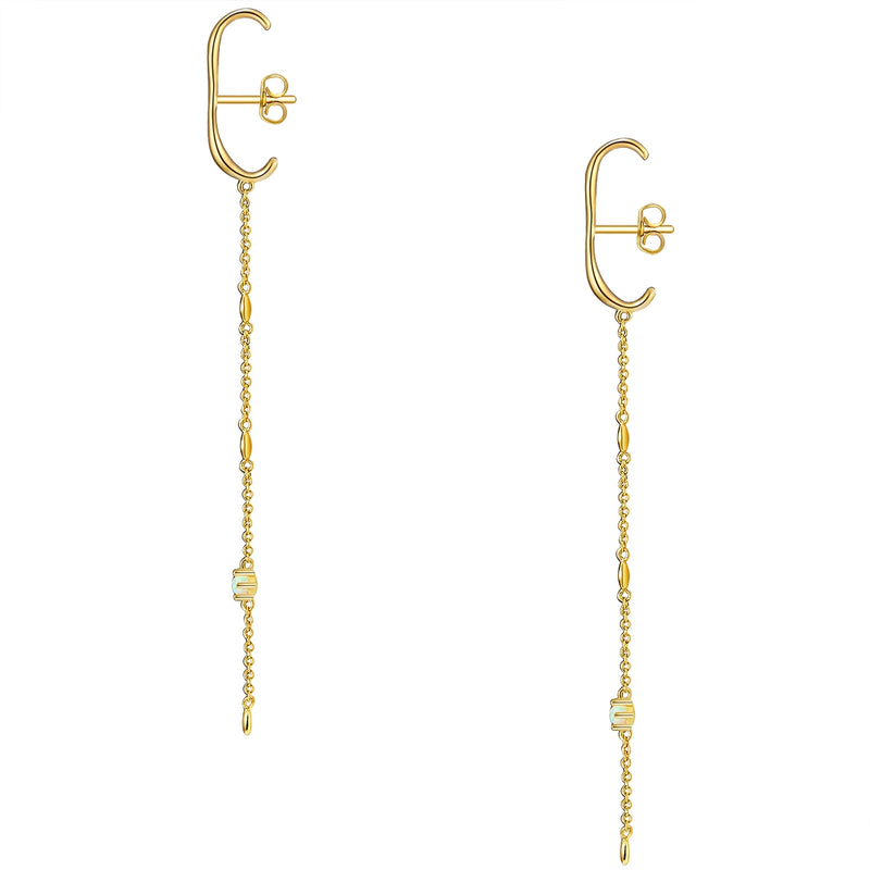 Ohrstecker gold hängend Kugeln