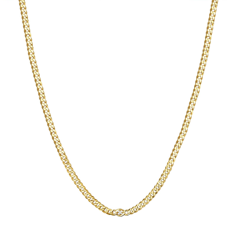 Panzerkette gold Zirkonia