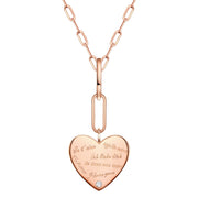 Herz Kette roségold mit Text