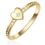 Ring mit Herz und Zirkonia