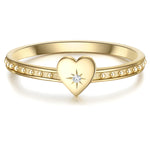 Ring mit Herz und Zirkonia