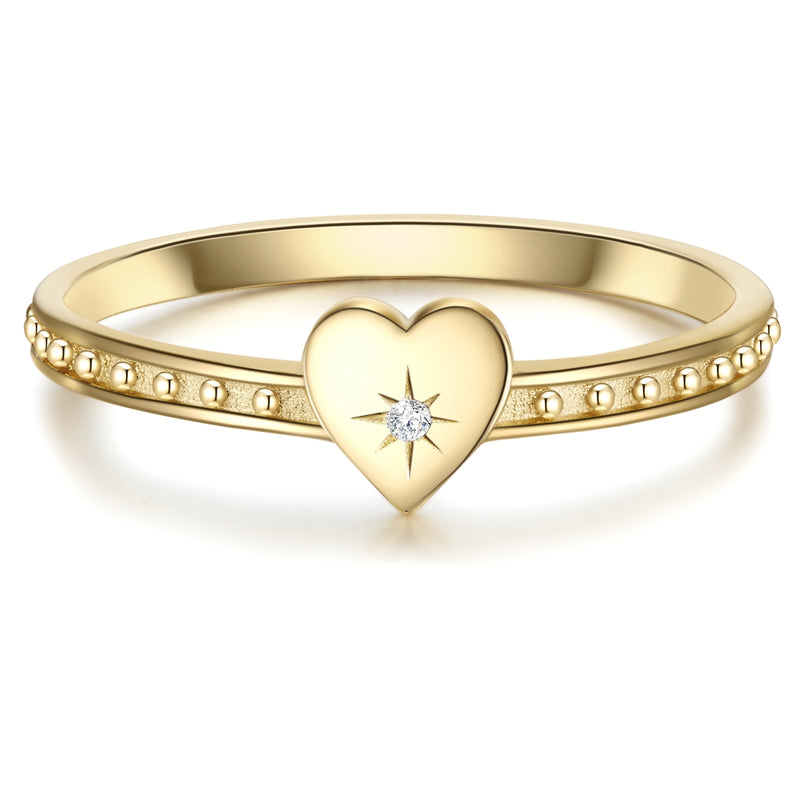 Ring mit Herz und Zirkonia