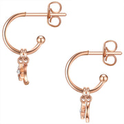 Ohrstecker roségold Halbmond Stern