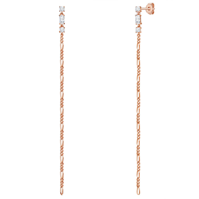 Ohrstecker roségold hängend