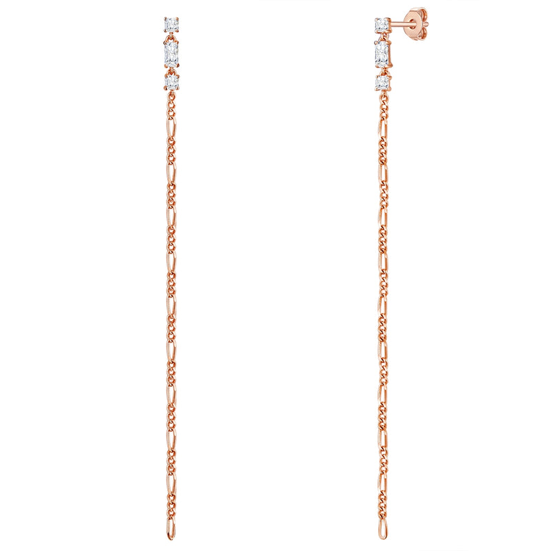 Ohrstecker roségold hängend