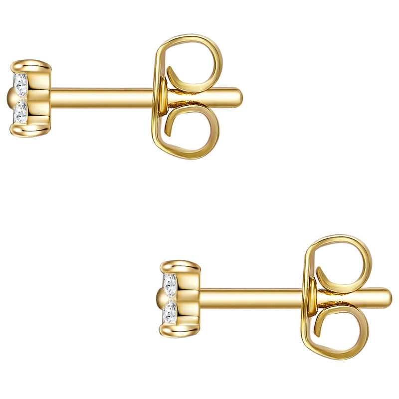 Ohrstecker gold Zirkonia