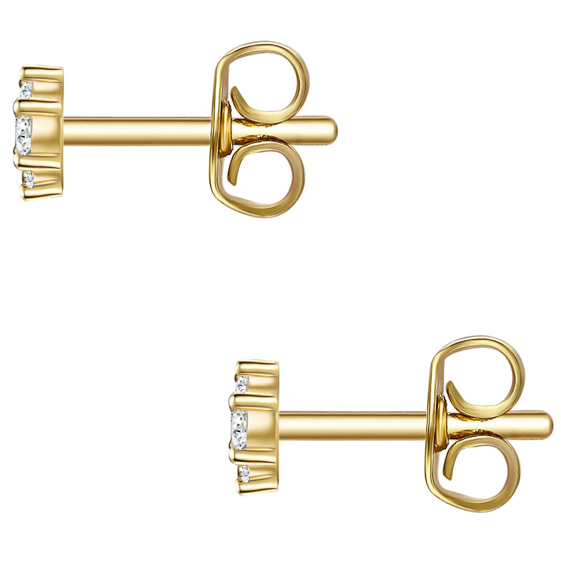 Ohrstecker gold Zirkonia klein