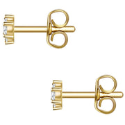 Ohrstecker gold Zirkonia klein