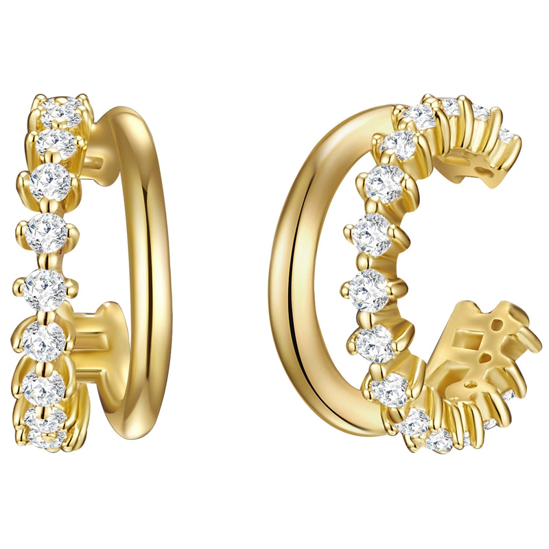 Ohrklemme gold Zirkonia