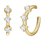 Ohrklemme Zirkonia gold