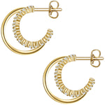 Goldene Creolen Geo-Look