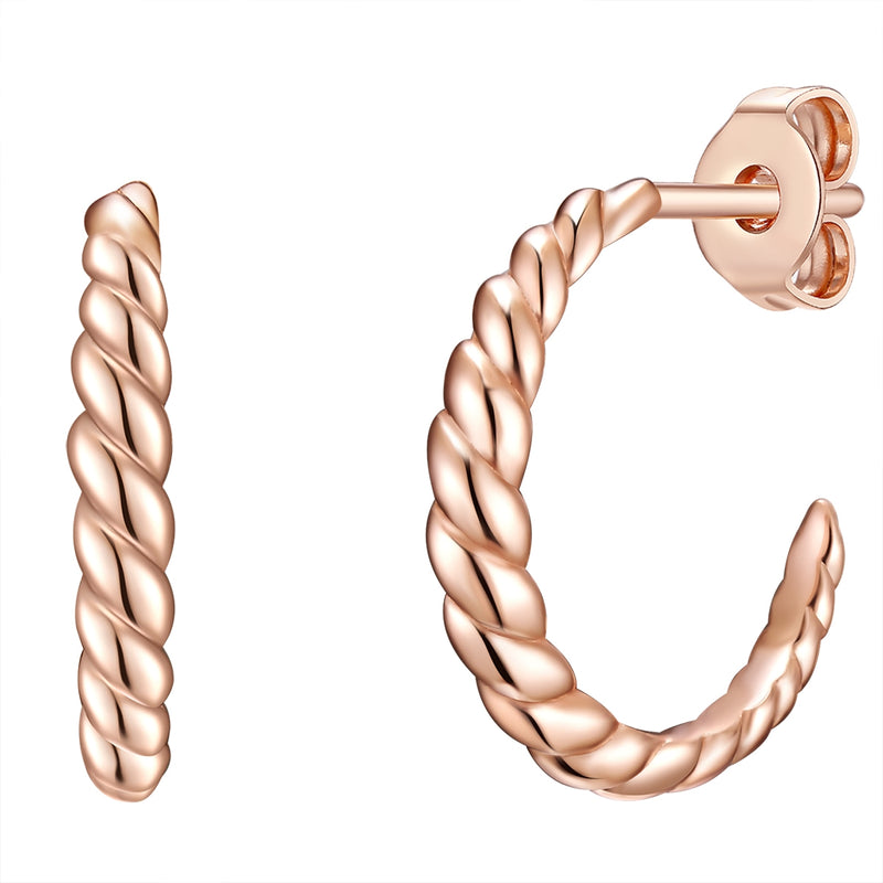 Creolen roségold gedreht