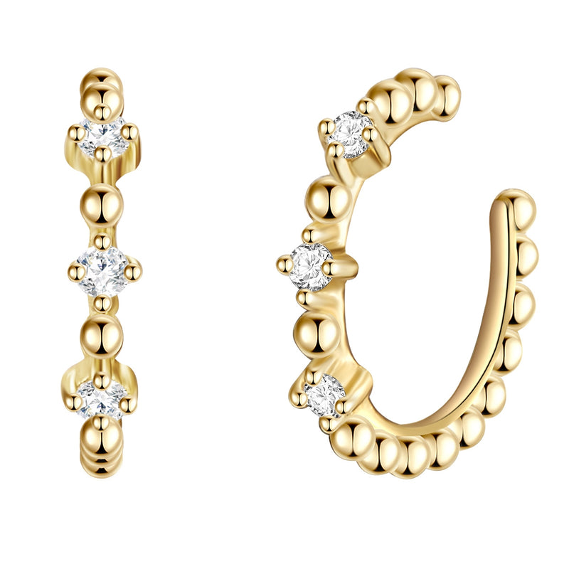 Earcuff gold mit Zirkonia