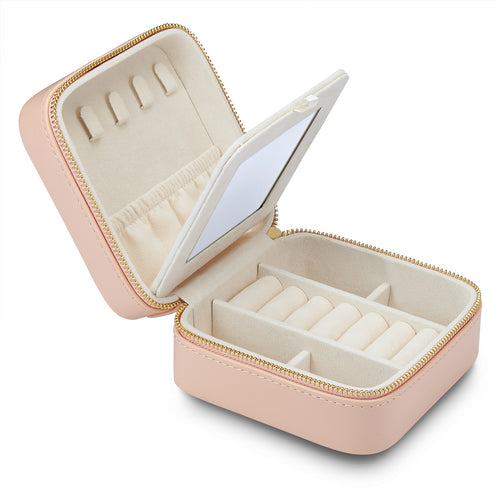 Schmuck Organizer mit Spiegel Medium pink