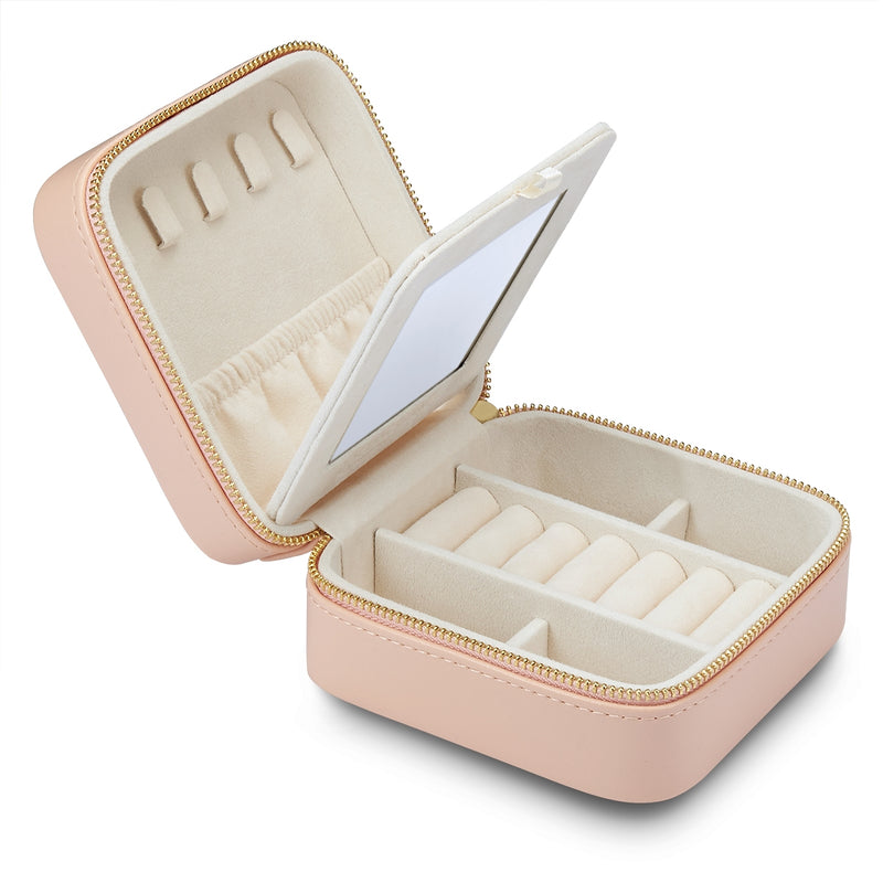 Schmuck Organizer mit Spiegel Medium pink