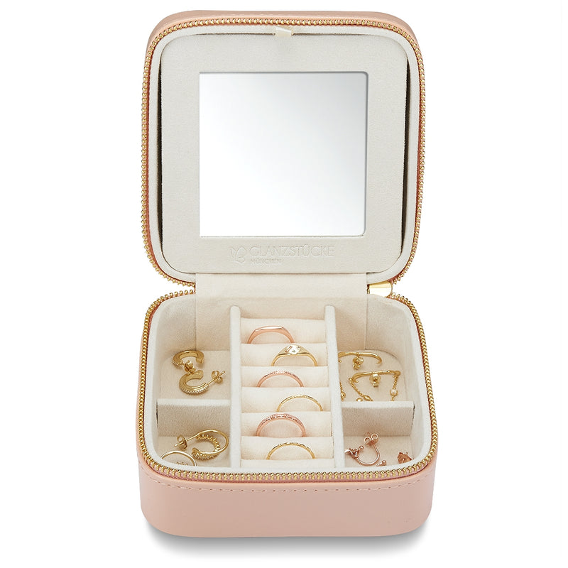 Schmuck Organizer mit Spiegel Medium pink