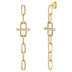 Ohrhänger mit Zirkonia gelbgold