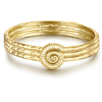 Ring gold Muschel Optik