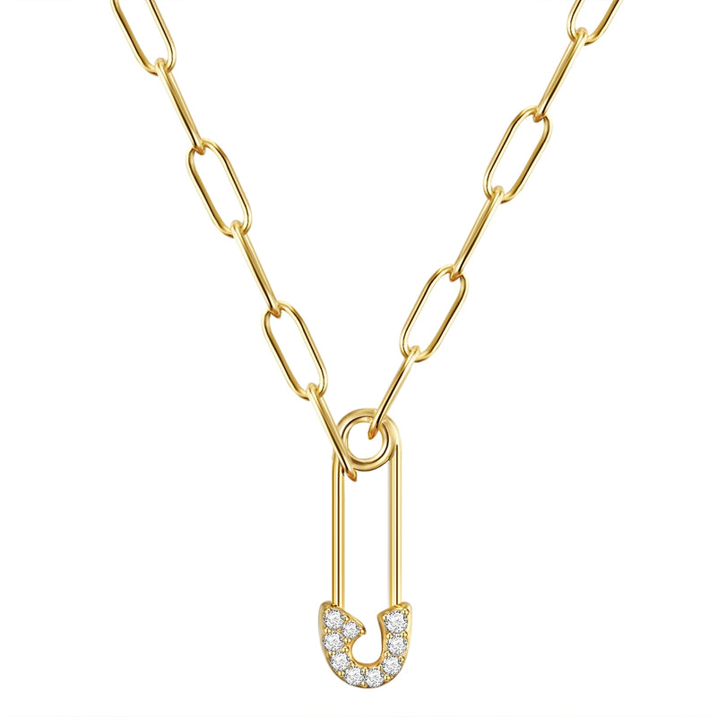 Kette SICHERHEITSNADEL gelbgold