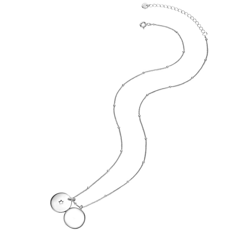 Kette PLÄTTCHEN-ANHÄNGER mit Stern silber