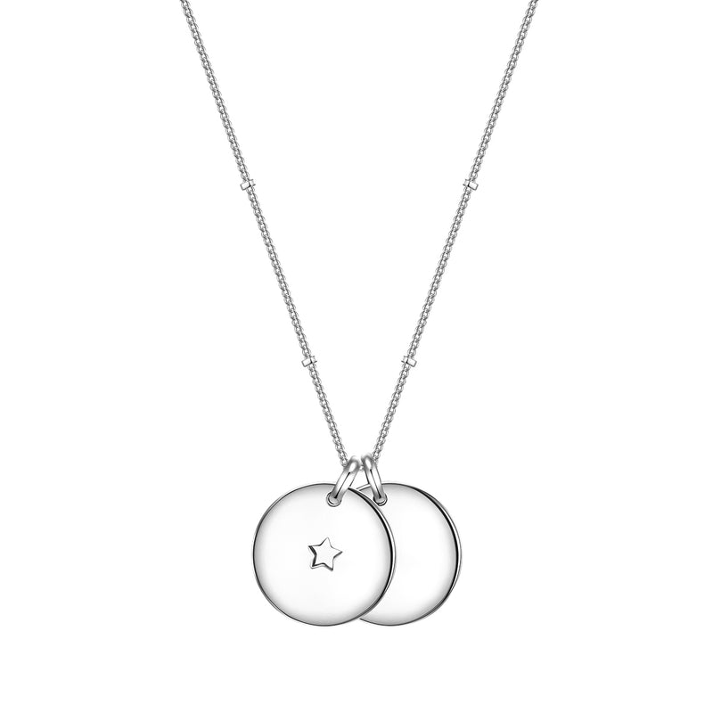 Kette PLÄTTCHEN-ANHÄNGER mit Stern silber