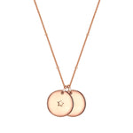 Kette PLÄTTCHEN-ANHÄNGER mit Stern roségold
