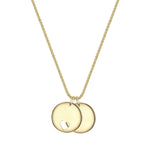 Kette PLÄTTCHEN-ANHÄNGER mit Herz gelbgold
