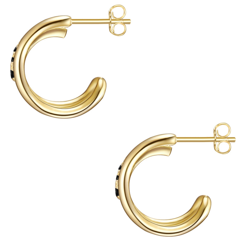 Goldene Creolen Spinell