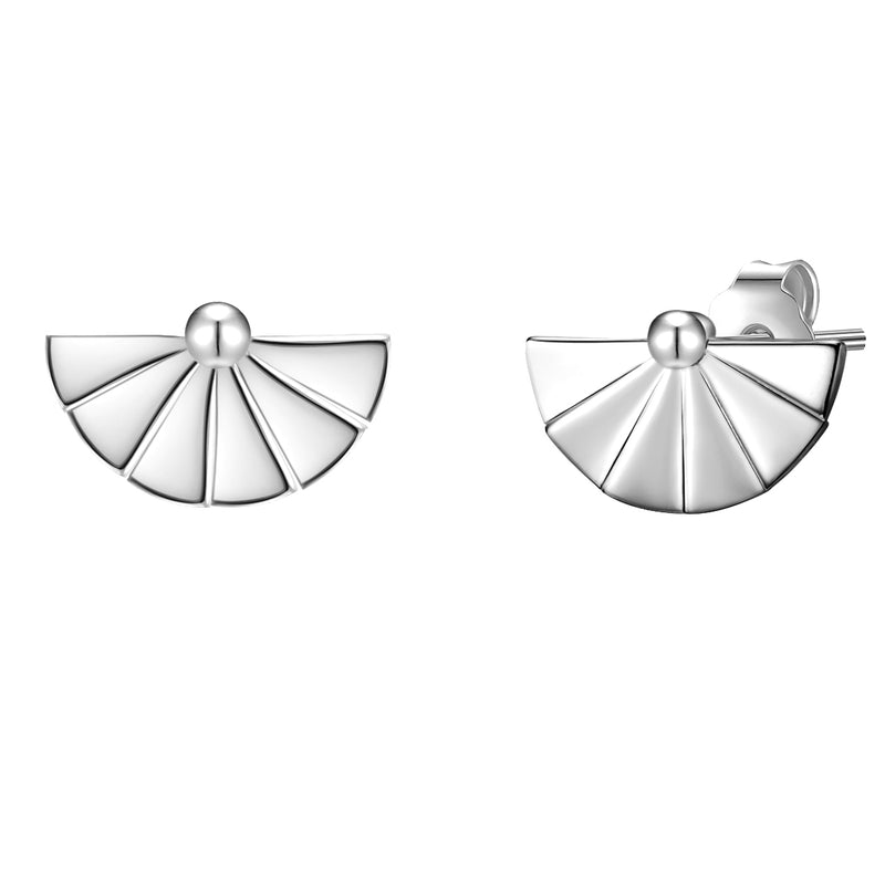 Ohrstecker silber Fächer