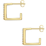 Ohrringe mit Zirkonia gelbgold