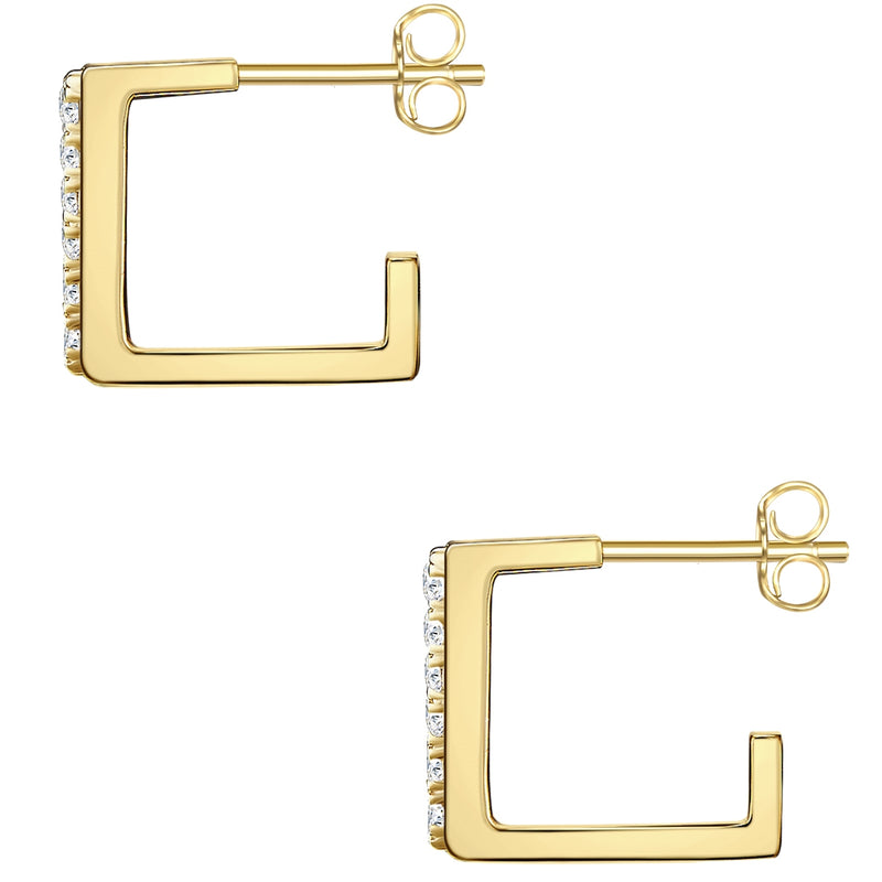 Ohrringe mit Zirkonia gelbgold
