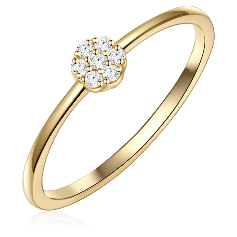 Ring mit Zirkonia gelbgold