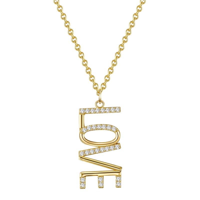 Hals Kette mit LOVE Zirkonia